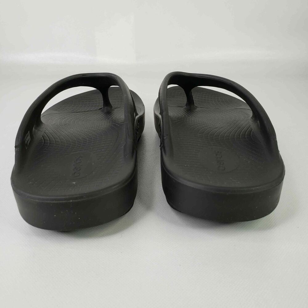 OOFOS Original Recovery Sandals Women’s 12 Mens 10 Black Thong Flip Flops Casual - Picture 3 of 9